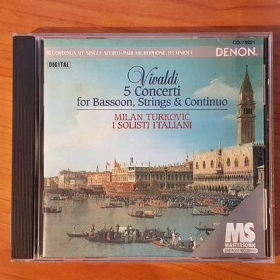 MILAN Turkovic I Solisti Italiani vivaldi 5 concerti JAPAN JAPAN VG+/VG