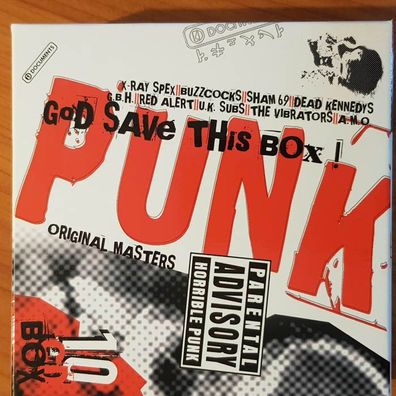 Various punk - god save this BOX SLIP NM (10CD, Hard, Cherry Red)