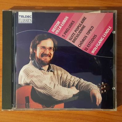 Wolfgang LENDLE villa-lobos 5 preludes NM/EX (CD Album, Klassik, Teldec)