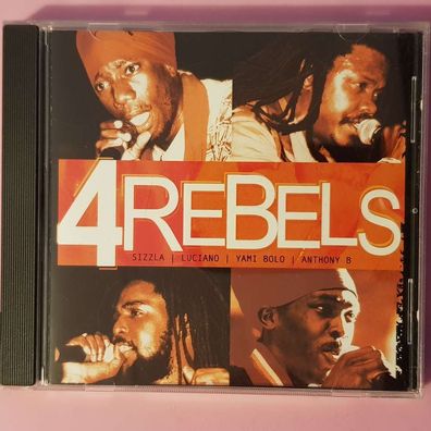 SIZZLA, Luciano, YAMI BOLO, Anthony B 4 rebels EX/EX (CD Album, Reggae, VP)