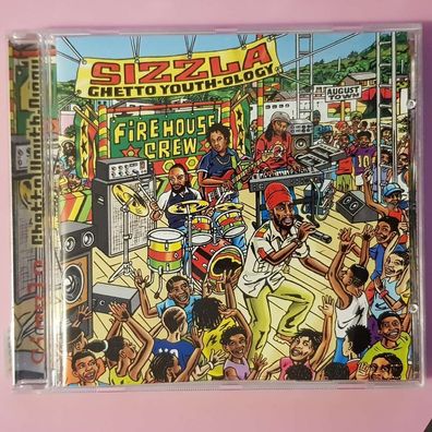 SIZZLA ghetto youth-ology DADC VG+/VG+ (CD Album, Reggae, Greensleeves)