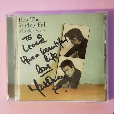 MARK OWEN how the mighty fall SIGNED Optimal Germany EX/EX (Album CD, Pop, Edel)