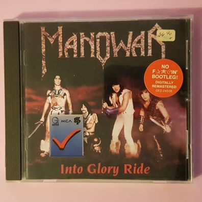 Manowar into glory ride VG+/VG+ (CD Album, Pop, Geffen)