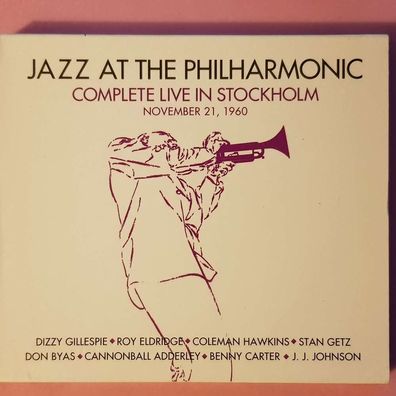 JAZZ AT THE Philharmonic live stockholm november 21, 1960 SLIP NM/EX (3CD, Jazz)
