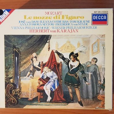 Herbert VON Karajan mozart / le nozze di figaro SLIP FULL SILVER PDO WGER EX/EX