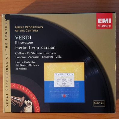 Herbert VON Karajan verdi - il trovatore SLIP EX/EX (Doppel-CD, EMI Classics)