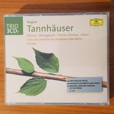 Dietrich Fischer-dieskau wagner - tannhäuser VG+/EX (3CD, Classical, DG, 2002)