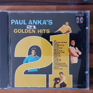 PAUL ANKA paul anka's 21 golden hits Sonopress Germany EX/EX (CD Album)