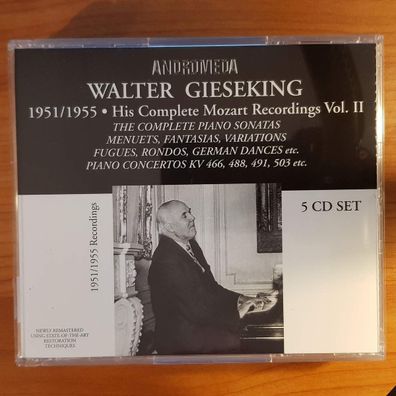 WALTER Gieseking his complete mozart recordings volume ii EX/EX (5CD, Klassik)