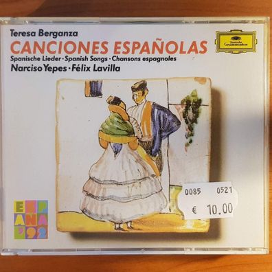 Narciso YEPES, TERESA Berganza, FELIX Lavilla spanische lieder EX/EX (CD Album)