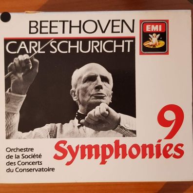 CARL Schuricht beethoven 9 symphonies SLIP REM EMI UDEN Holland NM/EX (5CD)