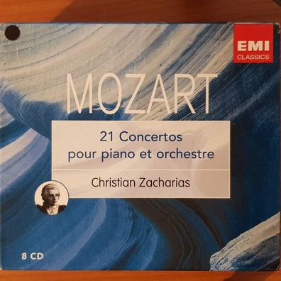 Christian Zacharias mozart 21 concertos pour piano et orchestre SLIP NM/EX (8CD)