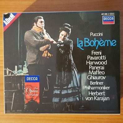 Herbert VON Karajan puccini la bohème SLIP REM FRANCE EX/EX (Doppel-CD)