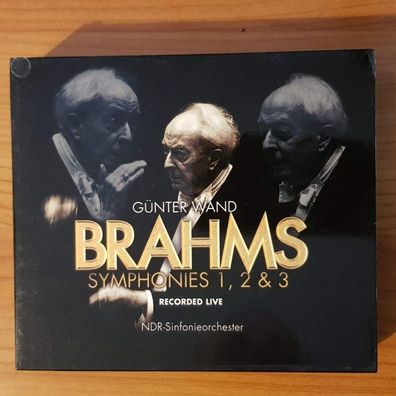 GÜNTER WAND brahms - symphonies 1, 2 & 3 recorded live SLIP NM/EX (Doppel-CD)