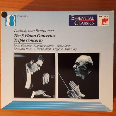 EUGENE Ormandy beethoven the 5 piano concertos / triple concerto SLIP REM NM/EX