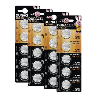 20x Duracell CR 2032 / DL 2032 Lithium Knopfzelle Batterien 3V CR2032