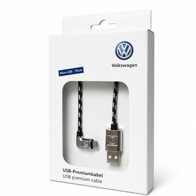 Original VW USB-A Anschlusskabel Ladekabel Micro-USB Premium 70cm 000051446AF