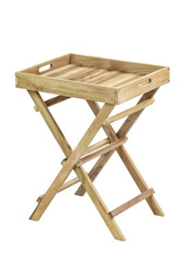 Tablettständer klappbar, Serviertisch aus Teak-Holz, Servierplatte