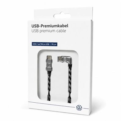 Original VW Anschlusskabel Ladekabel USB-C Micro-USB Premium 70cm 000051446BA