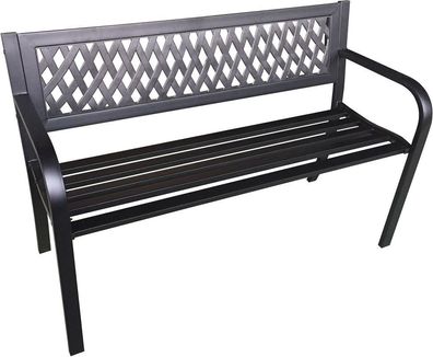 Gartenbank, Metallbank, Outdoor Bank, Eisenbank, Parkbank, schwarz