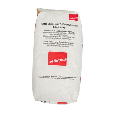 redstone Entfeuchtungsputz Secco Unterputz 25kg