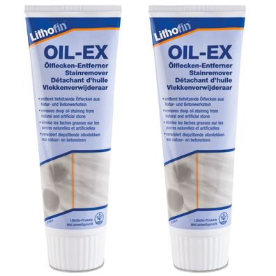 2x Lithofin OIL-EX Ölflecken-Entferner je 250 ml