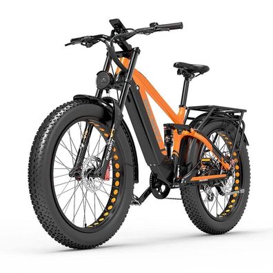 Dukawey Silvertip8 vollfederung elektrofahrrad,52V1000W, aximale Reichweite von 150km