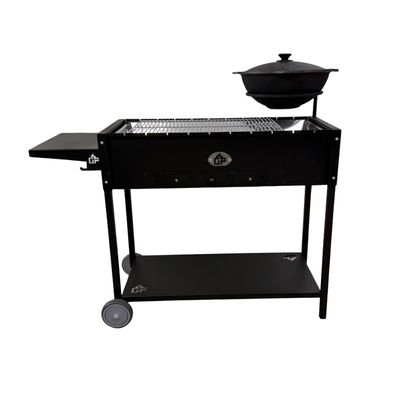 Mangal Set Batyr 80 Schaschlikgrill 80cm mit Grillrost Kasan 8L