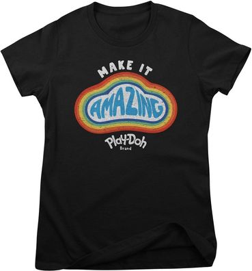 Play-Doh Damen T-Shirt-Make It Amazing Retro Girly Tee HSB-5-PLDO001