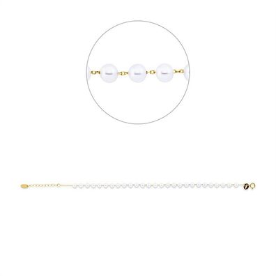 Luna Creation - 5F927G8-2 - Armband - Damen - 750GG - mit Süßwasserperle - 16 + 2,5cm