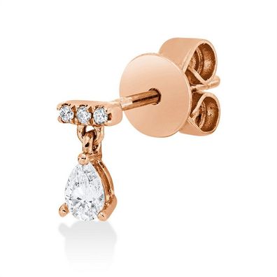 Luna Creation - 2W307R8-2 - Ohrstecker einzeln - Damen - 750RG - mit Brillanten
