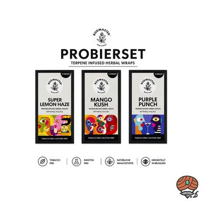 Budmaster Wraps Probierset #3 - 3 verschiedene Sorten