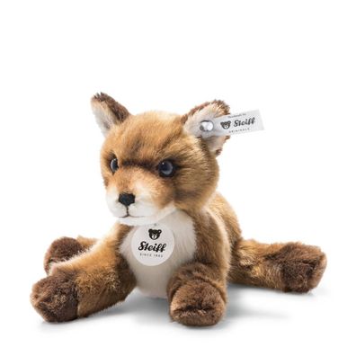 Steiff Fuchs Baby Foxy 19cm braun liegend 074035 Plüsch