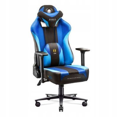 Diablo X-Player Gaming Stuhl Bürostuhl Schreibtischstuhljuz Frost Black, Größe: King