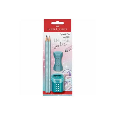 FABER-CASTELL Grip Sparkle Bleistift-Set B ocean metallic 1 Set
