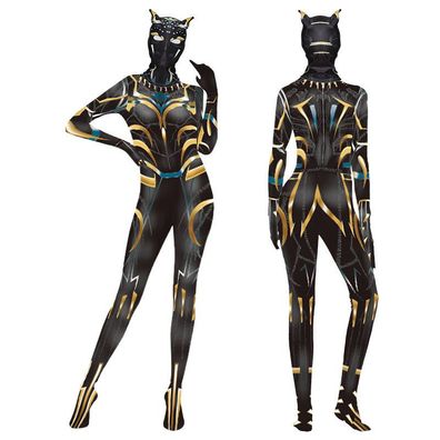Damen Black Panther Bodysuit Wakanda Forever Shuri Halloween Cosplay Kostume Overall