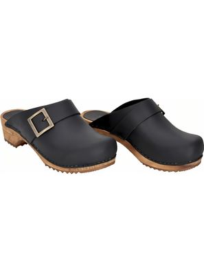 Sanita Damen Offener Clog Wood-Urban Open Black