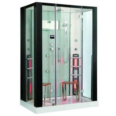 XXL Luxus LED Dampfdusche + Infrarotsauna Kombi Infrarot Sauna-Wärmekabine