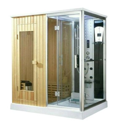 XXL Luxus LED Dampfdusche + Sauna-Kombi Set Sauna-Komplettdusche Duschtempel