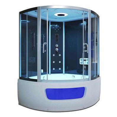 XL Luxus LED Dampfdusche inkl. Whirlpool-SET 135x135x215 Dampfsauna-Duschtempel+OZON
