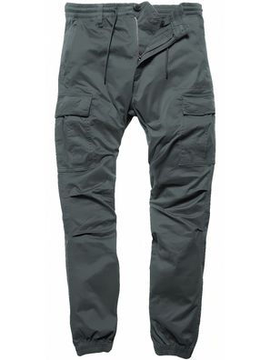 Vintage Industries Chino Hose Vince Cargo Jogger Grey