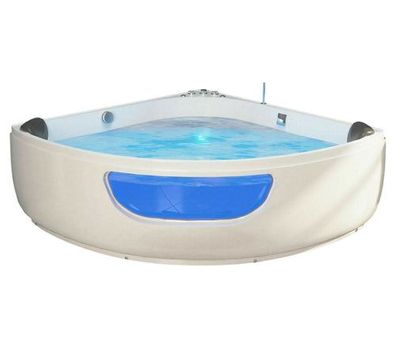 Luxus LED Whirlpool Badewanne SET 135x135 + Hydrojets Eckwhirlpool Modell b