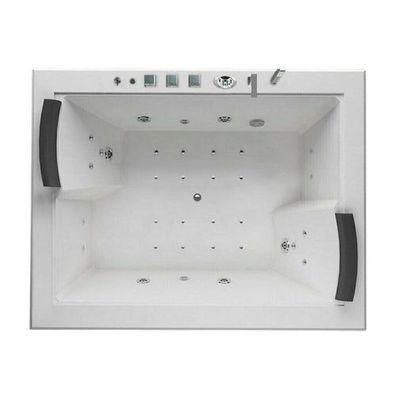 Luxus LED Whirlpool Badewanne SET 180x142 cm + Heizung+Hydrojets+Ozon b