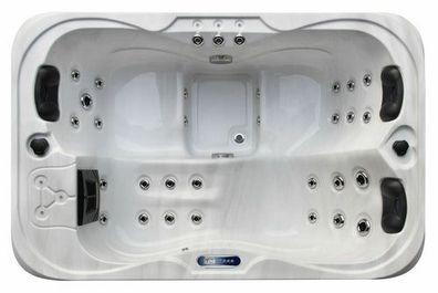 XXL Luxus SPA LED Whirlpool SET 195x127 cm Outdoor + Indoor Pool Ozon 3 Personen