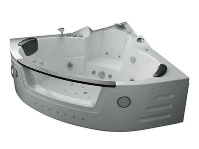 Luxus LED Whirlpool Badewanne SET 140x140 + Heizung+Hydrojet + Ozon a