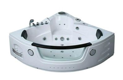 Luxus LED Whirlpool Badewanne SET 152x152 cm + Heizung+Hydrojet + Ozon