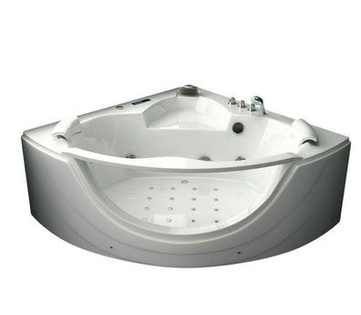 Luxus LED Whirlpool Badewanne SET 150x150cm + Heizung+Hydrojet + Ozon b