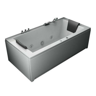 Luxus LED Whirlpool Badewanne SET 182x90cm + Armaturen+Hydrojet + Wasserfall e