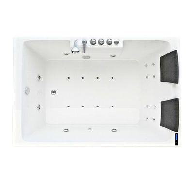 Luxus LED Whirlpool Badewanne SET 180x120 cm + Heizung+Hydrojets+Ozon