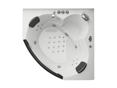 Luxus LED Whirlpool Badewanne SET 153x153 + Heizung+Hydrojet + Ozon